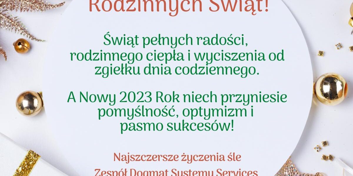 Rodzinnych świąt od Dogmat Systemy Services