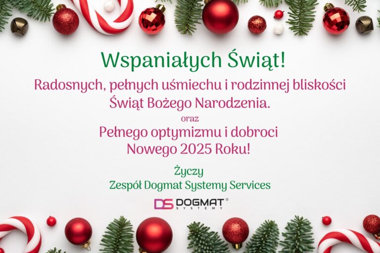 Wspaniałych Świąt! Dobrego Nowego Roku od Dogmat Systemy Sevices